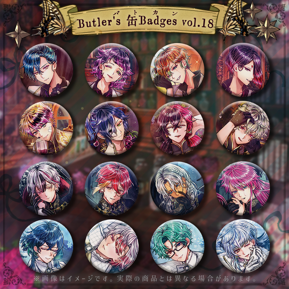 SchoolDays 桂言葉&西園寺世界　ブラインド　スクエア缶バッジ　18個 Butler's 缶Badges vol.18 – スタジオわさびSHOP