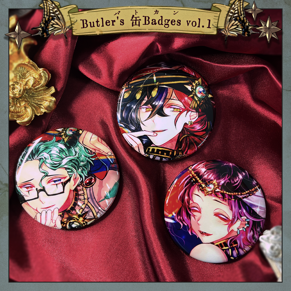 Butler's 缶Badges vol.1 〜グリッターver〜