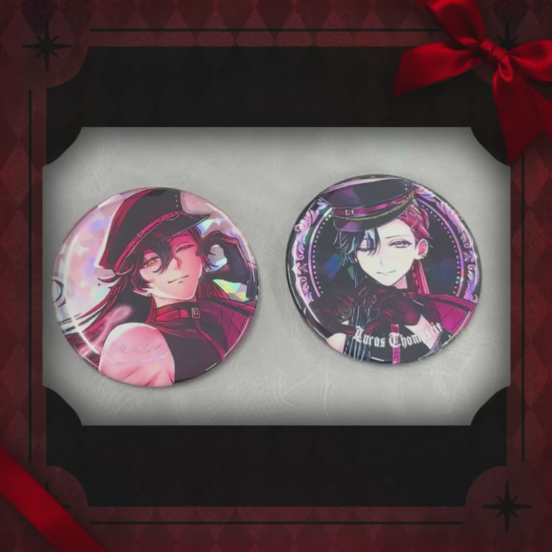 ホログラム缶バッジ 2個セット The Idol Butler's Valentine ver